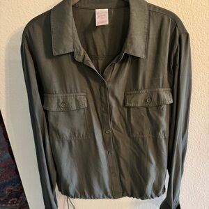 Olive Button-Up Shirt